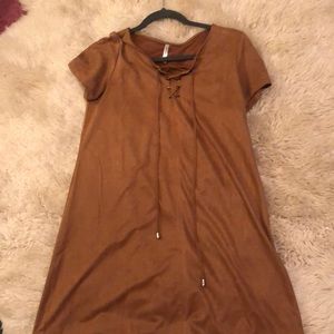 suede brown dress